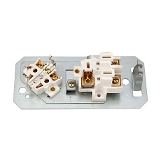 Розетка РШ/Евро двойная для электрической плиты 32 А/16 A, 250 В, 2Р+РЕ (ОУ) белая REXANT 11-8982 1