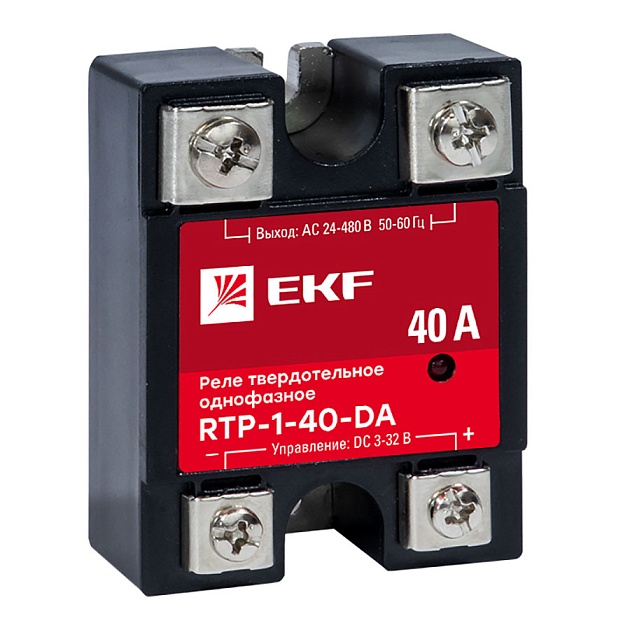 Реле твердотельное однофазное RTP-40-DA EKF PROxima rtp-1-40-da Фото № 1