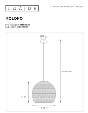 Подвесной светильник Lucide Moloko 03437/40/44 1