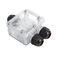 Коробка распределительная Stekker LD538 водонепроницаемая на 3 выхода, 450V, 110х70х35, прозрач 50130