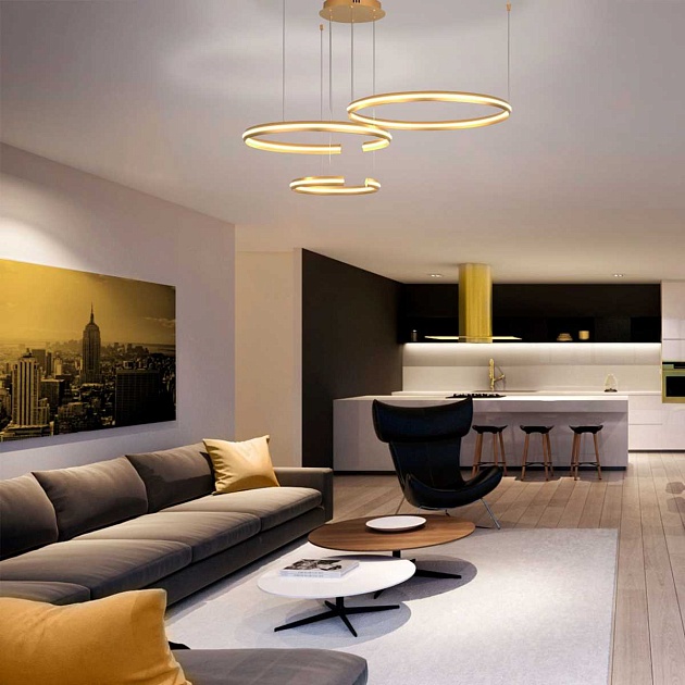 Подвесной светильник Eurosvet 90180/3 золото Фото № 4