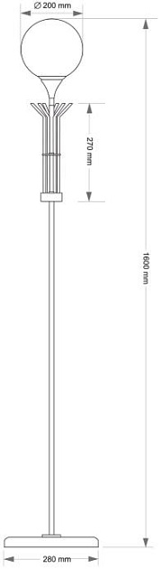 Напольный светильник KUTEK BARI BAR-LS-1(ZM) Фото № 2