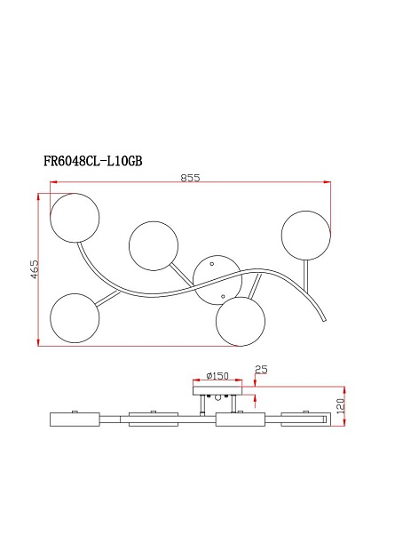 Потолочный светильник Freya Тибо / Tibo FR6048CL-L10GB изображение 20 Потолочный светильник Freya Тибо / Tibo FR6048CL-L10GB Фото № 20