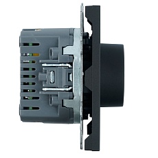 Терморегулятор механический (механизм) Stekker 230В 3500Вт Эмили RSW00-5120-05 черный уголь soft touch 50713 5