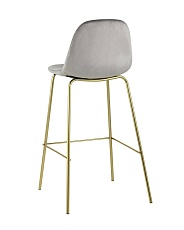 Барный стул Stool Group Валенсия велюр серый золотые ножки BC-91003B grey HLR-18 3