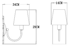 Бра Arte Lamp Gracie A7301AP-1PB 1