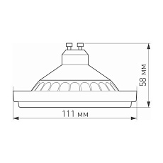 Лампа светодиодная диммируемая Arlight GU10 15W 3000K матовая AR111-Unit-GU10-15W-Dim Warm3000 026890 1