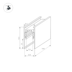 Магнитный шинопровод Arlight MAG-ORIENT-TRACK-2652-1000 BK 034071 1