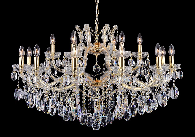Подвесная люстра Crystal Lux Hollywood SP12+6 Gold Фото № 2