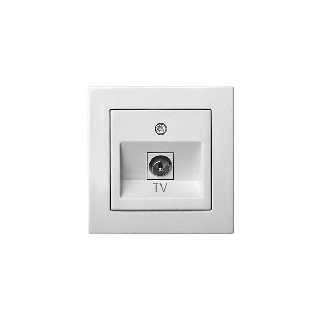 ТВ-розетка оконечная Liregus Epsilon белый 28-022 Фото № 1