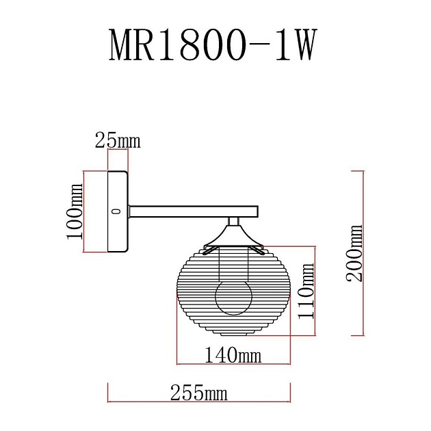 Бра MyFar Gloria MR1800-1W Фото № 2