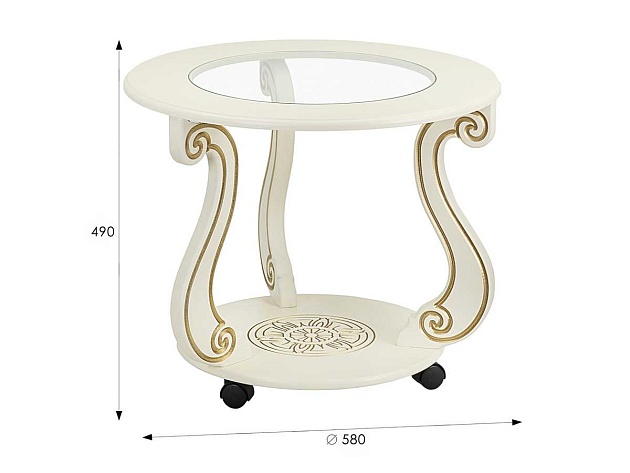 Журнальный стол Мебелик Грация (С) 007455 изображение 3 Журнальный стол Мебелик Грация (С) 007455 Фото № 3