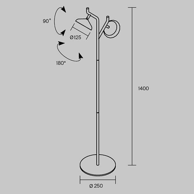 Торшер Maytoni MOD451FL-L16B3K изображение 6 Торшер Maytoni MOD451FL-L16B3K Фото № 6
