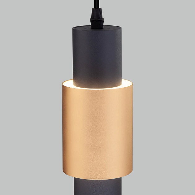 Подвесной светодиодный светильник Eurosvet Bento 50204/1 черный/матовое золото фото 5
