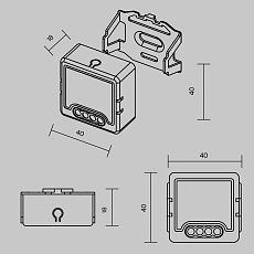Wi-Fi выключатель двухканальный (без нуля) Maytoni Technical Smart home MSN001 1