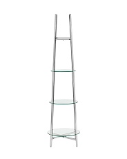 Стеллаж Stool Group Ланс прозрачное стекло сталь серебро EDCS-005 1