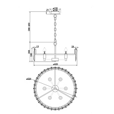 Подвесная люстра Maytoni Puntes MOD043PL-06CH 1