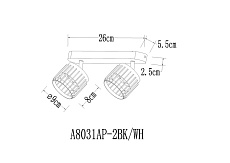 Спот Arte Lamp Atria A8031PL-2BK 1