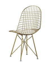 Кухонный стул Stool Group Eiffel золотой с белой подушкой AFR-18B-P1 GL/WH 3