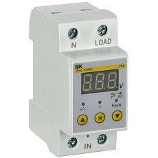 Реле напряжения РН-д однофазное 36мм 25А IEK IVR21-1-25