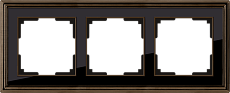 Рамка Werkel Palacio на 3 поста бронза/черный WL17-Frame-03 4690389103667 1