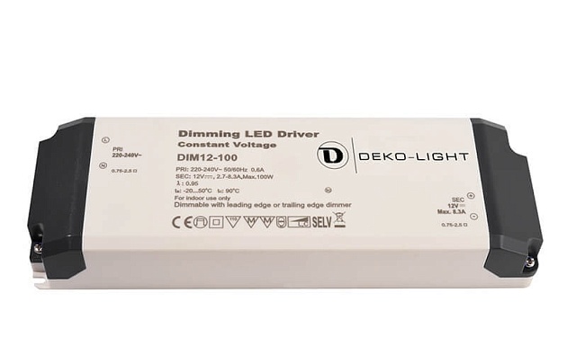 Блок питания Deko-Light Dimmable CV Power Supply 12V 34-100W IP20 8,3A 862091 Фото № 1