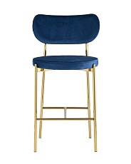 Полубарный стул Stool Group Барбара велюр синий золотые ножки CC-09006A HLR-64 2