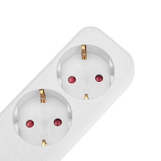 Удлинитель STANDARD 3 гнезда, 1,5м, 3х1,0мм², с/з, с выключателем, белый REXANT 13-4012 1