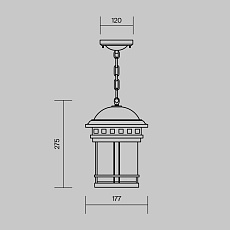 Уличный подвесной светильник Maytoni Salamanca O031PL-01BR 2