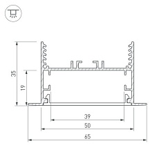 Коннектор T-образный Arlight SL-Linia65-F 030128 2