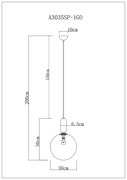 Подвесной светильник Arte Lamp Bolla-Sola A3035SP-1GO фото 3