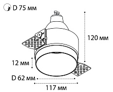 Встраиваемый светильник Italline DL 2248 white 1