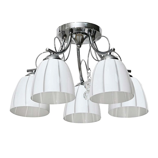 Потолочная люстра ЭкономСвет 10077/5CR WT изображение 1 Потолочная люстра ЭкономСвет 10077/5CR WT Фото № 1