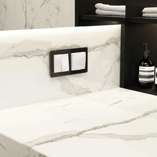 Выключатель Werkel Hammer двухклавишный проходной белый W1222001 4690389162398 Фото № 4