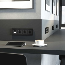 Рамка Werkel AluMax на 4 поста черный алюминий W0043508 4690389204104 3