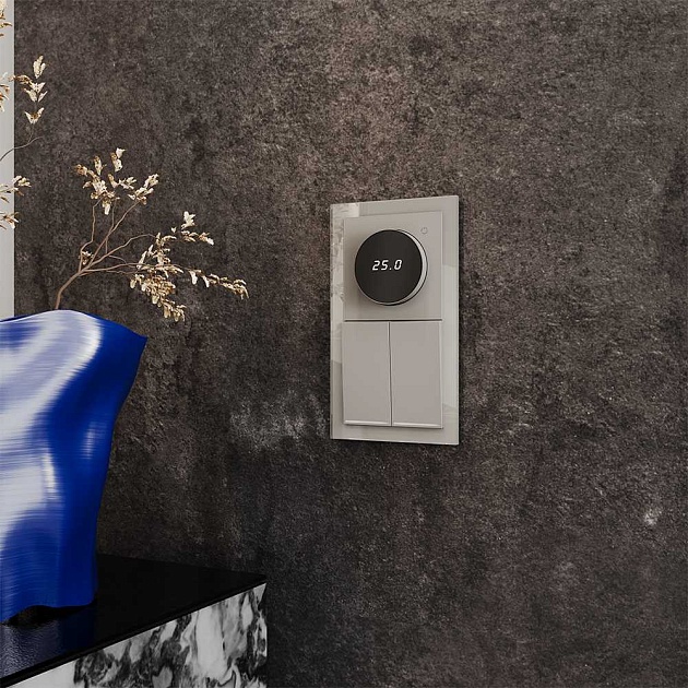 Терморегулятор электронный Voltum S70 с индикацией и датчиком, для теплого пола, (кашемир) VLS070103 изображение 6 Терморегулятор электронный Voltum S70 с индикацией и датчиком, для теплого пола, (кашемир) VLS070103 Фото № 6