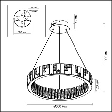 Подвесная люстра Odeon Light CROSSA 5072/80L 1