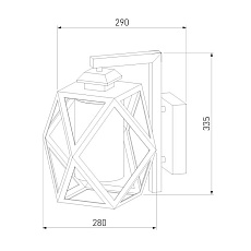 Уличный настенный светильник Elektrostandard Ambra 35133/D черный a056232 1