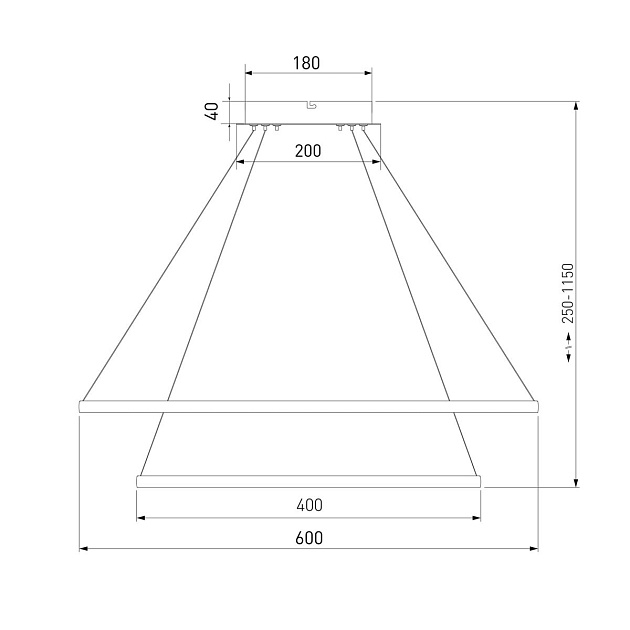 Подвесной светодиодный светильник Eurosvet Collars 90264/2 черный изображение 3 Подвесной светодиодный светильник Eurosvet Collars 90264/2 черный Фото № 3