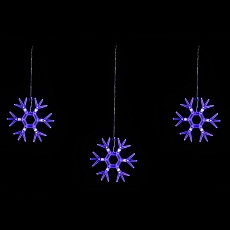 Светодиодная гирлянда Uniel занавес Снежинки-1 220V синий ULD-E1503-036/DTA Blue IP20 Snowflakes-1 UL-00001406