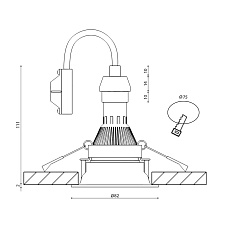 Встраиваемый светильник DesignLed DL-MJ-1003G-W 002963 1