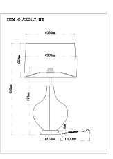 Настольная лампа Arte Lamp Saiph A5051LT-1PB 1