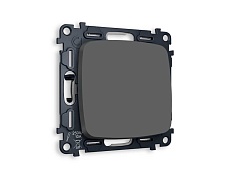 Комплект механизма 1-кл выключателя AMBRELLA VOLT OMEGA Графит мягкое касание QUANT (OP9010, VM101) MO901010