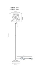 Торшер Arte Lamp Marriot A5039PN-1AB 1