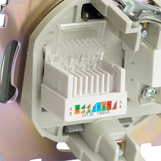 Розетка телевизионная TV + компьютерная RJ-45 Stekker Катрин графит GLS00-7106-06 49417 1