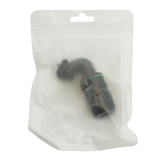 Соединитель-коннектор LD543 3-контактный угловой с винтовым контактом IP68, черный 49196 1