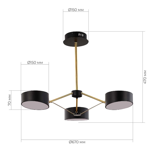 Потолочная светодиодная люстра Evoluce Valle SLE6005-402-03 изображение 2 Потолочная светодиодная люстра Evoluce Valle SLE6005-402-03 Фото № 2