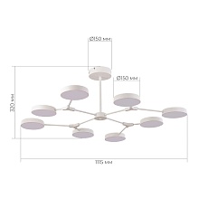 Потолочная светодиодная люстра Evoluce Monta SLE6003-502-08 2