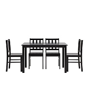 Обеденная группа Stool Group INGRID массив гевеи цвет венге MH750+MH52088X4 2