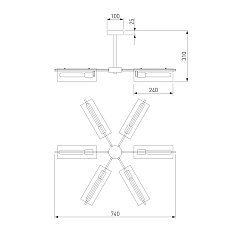 Потолочная люстра Eurosvet Trompeta 70144/6 хром 3